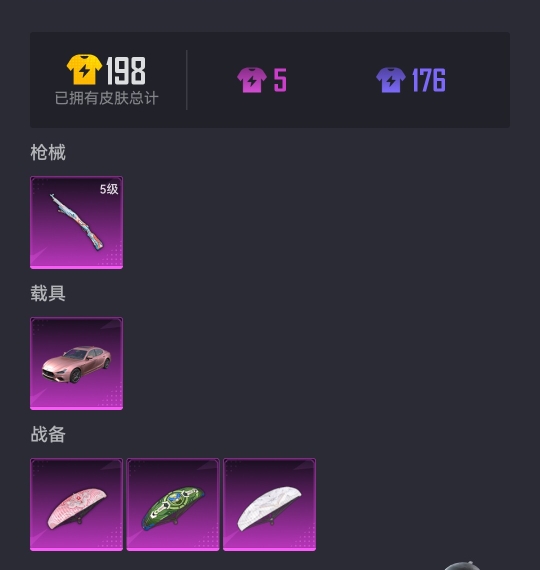 可二次【粉色玛莎1载具1特效枪】 安卓V区-15646热力值--44套装-53枪皮 【1载具】 玛莎拉蒂粉色【1特效枪】 Kar98K-巳巳如意(5级)【20热门】 白色伏地魔 SS24特训 SS2