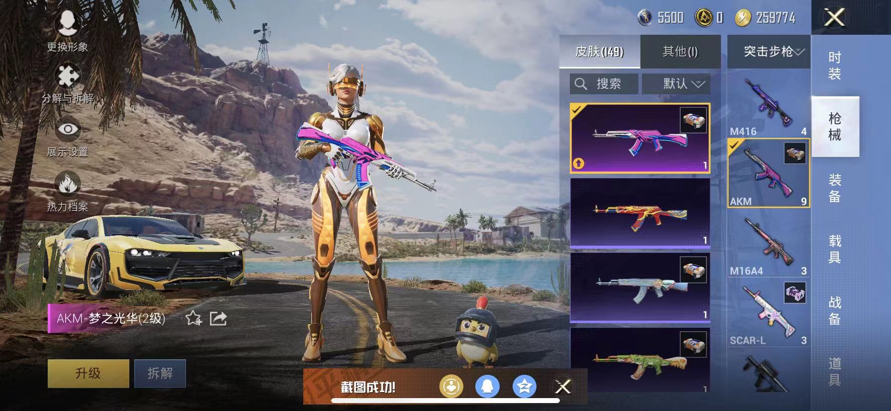 可二次【梦幻火箭13粉装5特效枪1载具】 苹果Q区-50608热力值-8印记-116套装-149枪皮 【1载具】 永恒黄蜂【13粉装】 梦幻火箭 冰霜白皇 恐龙拽拽 精灵娃娃 筑梦精灵 绚丽摇曳 阿