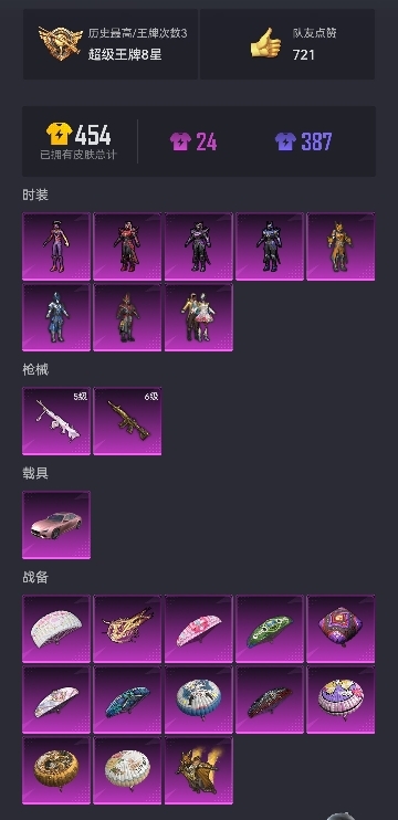 【二色螳螂五爪金龙8粉装2特效枪1载具】 安卓Q区-40616热力值-3印记-108套装-125枪皮 【1载具】 玛莎拉蒂粉色【1稀有】 8号机粉螳螂【8粉装】 角色-初号机 觉醒Ver. 蝶舞迷情