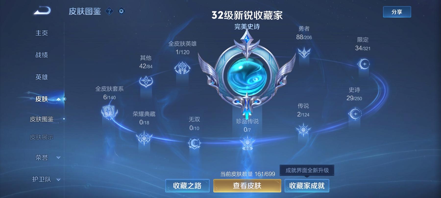 可二次【161皮肤2传说】安卓QQ-122英雄-161皮肤【传说皮肤】鸣野蒿 幻光神枪【史诗皮肤】燃音魔法 江河有灵 妄想食味 天穹祈灯 天穹之誓 电玩·爆裂旋风 完美运算 舞动绿茵 幽灵船长 魅力