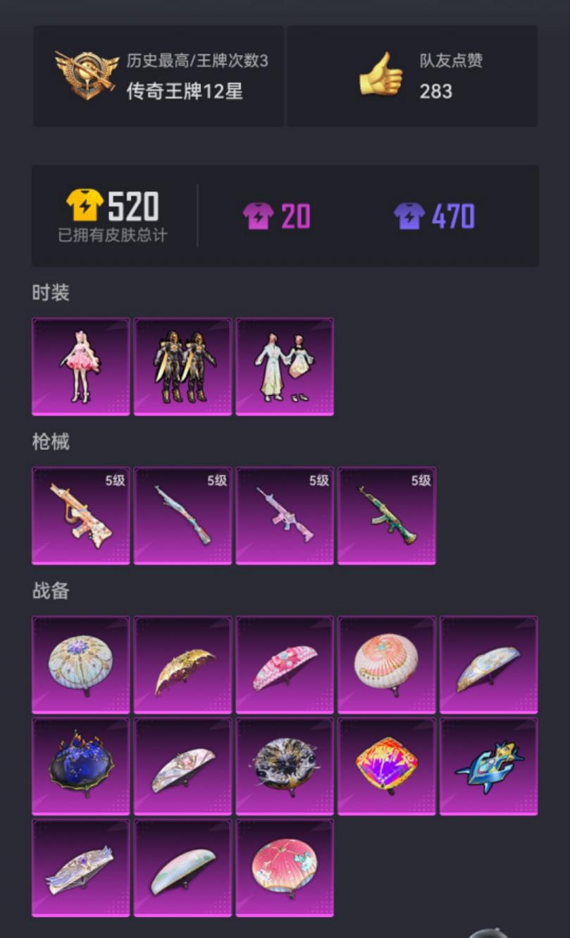 【4特效枪3粉装】 安卓Q区-43003热力值-3印记-91套装-133枪皮 【3粉装】 莲影清波 创世·救赎 角色-樱桃泡泡【4特效枪】 AKM-绿萝繁花(5级) Kar98K-巳巳如意(5级) 