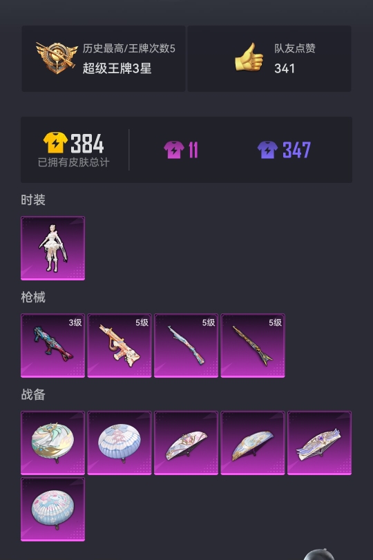 可二次【4特效枪1粉装】 安卓Q区-30152热力值-5印记-75套装-108枪皮 【1稀有】 SCAR-L-粉色回忆【1粉装】 角色-千金淑猫【4特效枪】 Kar98K-创世·救赎(5级) Kar