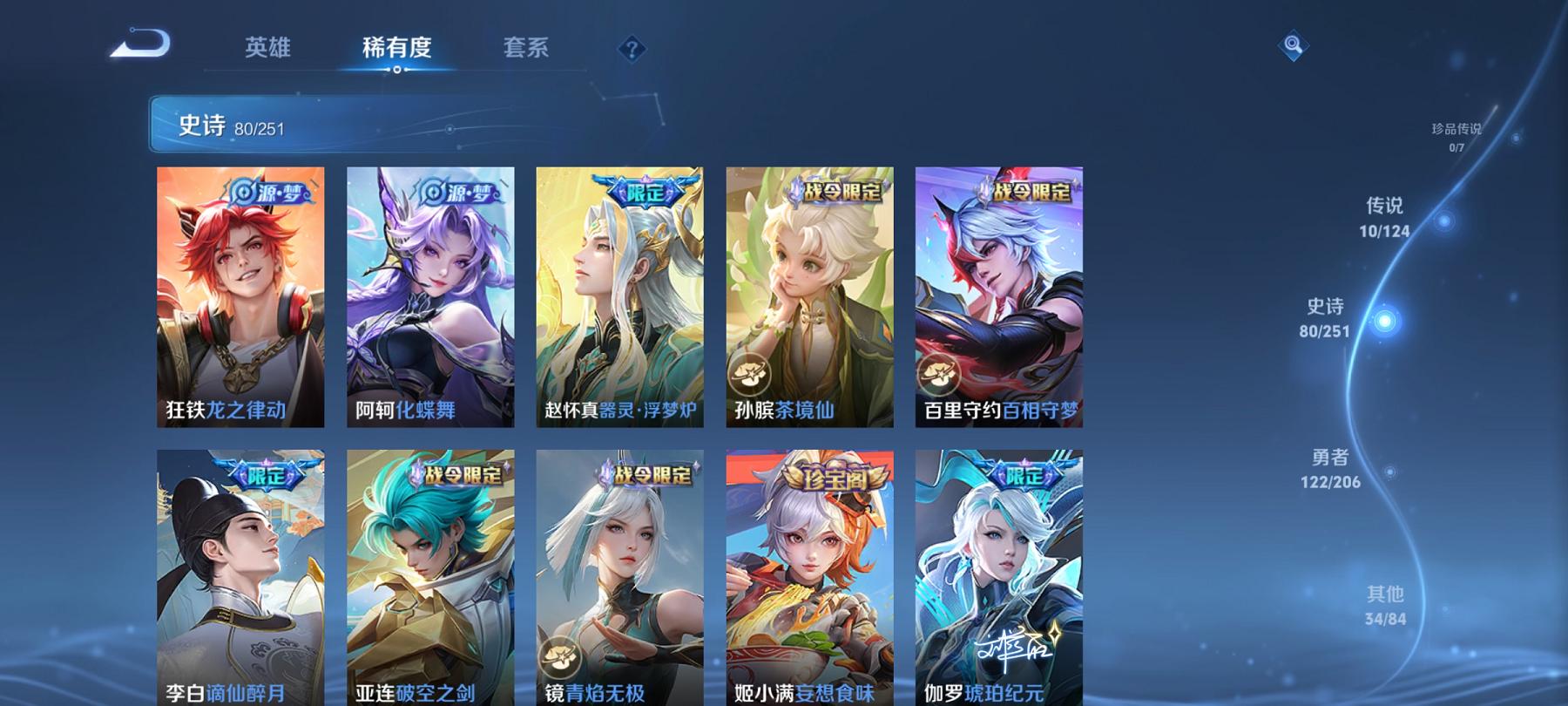 【247皮肤1典藏10传说 背包1水晶未兑换】安卓Q-123英雄【1水晶】九霄神辉【10传说】愿照·九州拓 鸣野蒿 山海·炽霜斩 诗剑行 炽阳神光 寅虎·瑞焰 异界灵契 地狱火 武陵仙君 怒海麟威【