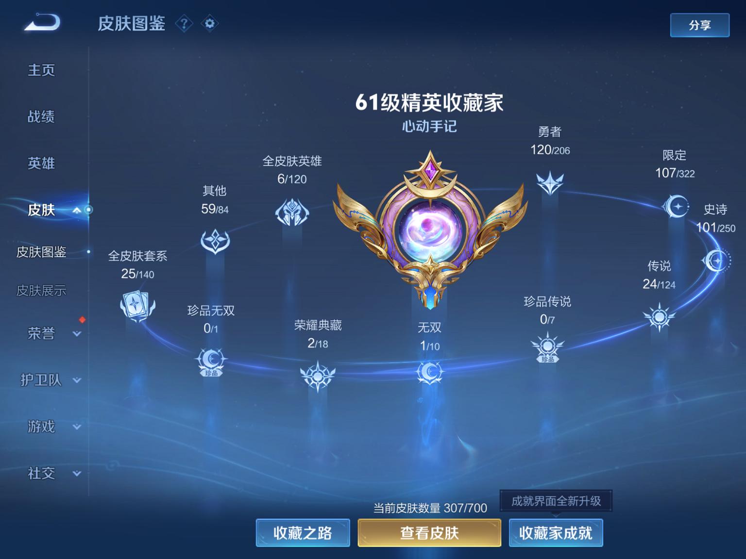 【女号24传说307皮肤2水晶2星元1无双1天幕】苹果QQ-122英雄-307皮肤【2水晶】 星域神启 天鹅之梦【无双皮肤】真我赫兹【星元皮肤】时之思念 幽冥之眼【传说皮肤】影龙天霄 心动手记 山海
