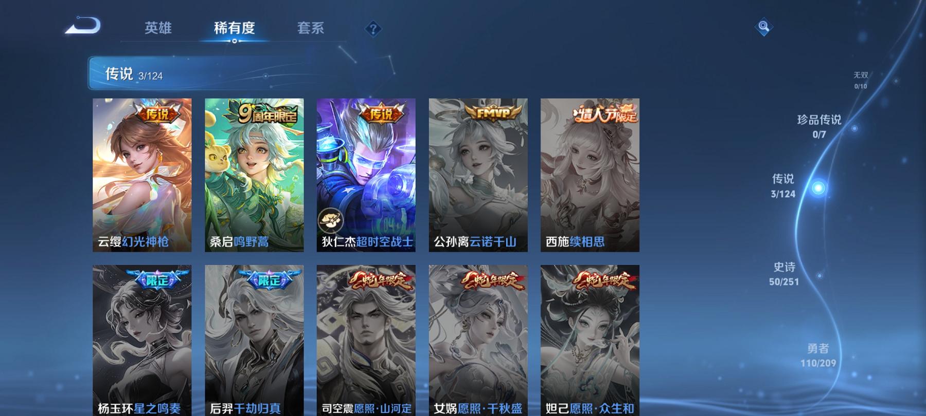 可二次【女号204皮肤1典藏3传说1星元】安卓Q-122英雄【1水晶】最初的交响【1星元】金色仲夏夜之梦【3传说】鸣野蒿 超时空战士 幻光神枪【52史诗】龙之律动 琥珀纪元 顽岩魄 雪夜绮愿 江河有