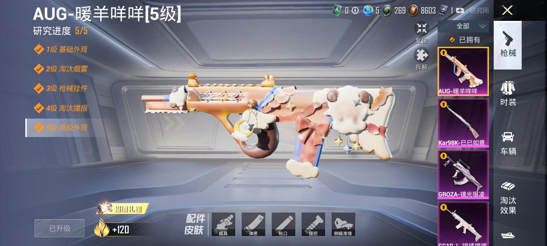 【5特效枪1粉装】 安卓Q区-38122热力值-11印记-122套装-148枪皮 【1稀有】 AWM-黄金龙骨【1粉装】 星穹咏叹调【5特效枪】 SCAR-L-锦绣绵绵(5级) AKM-绿萝繁花(5