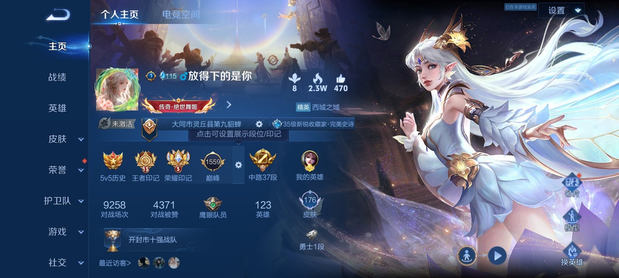 王者荣耀账号安卓QQ123英雄-176皮肤-【176皮肤6传说1星元1金标】安卓QQ-123英雄-176皮肤【星元皮肤】