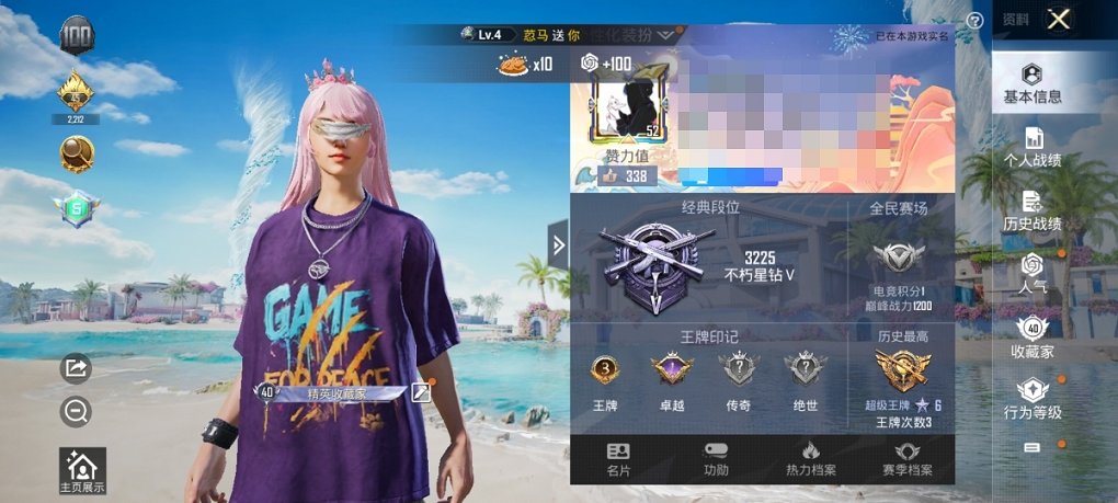 HPCMW3310535和平精英账号详情图3