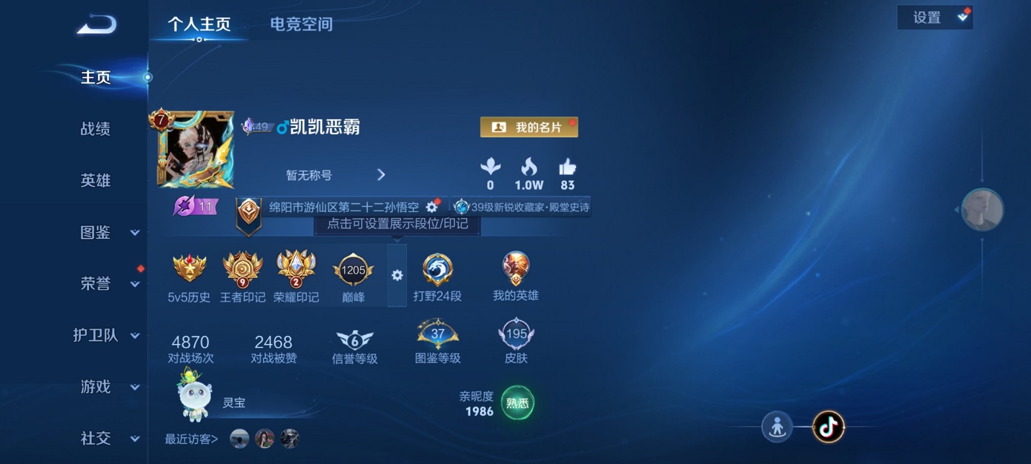 王者荣耀账号安卓QQ124英雄-195皮肤-可二次【195皮肤6传说1星元】安卓QQ-124英雄-195皮肤【星元皮肤】