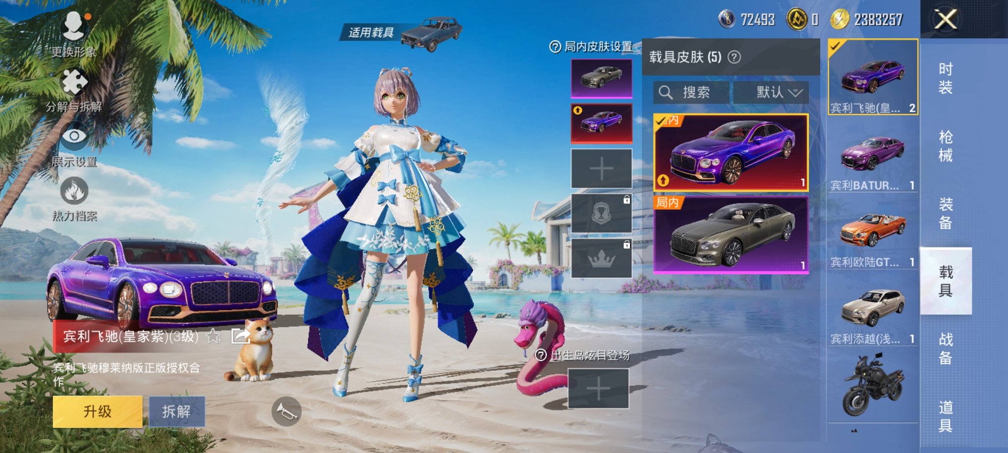 和平精英账号安卓微信5载具-183套装-217枪皮-可二次【老火箭少女101 3级升级车5载具14粉装6特效枪素材号】 