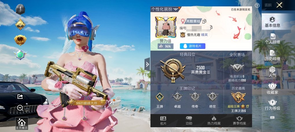 HPCMW3313943和平精英账号详情图14 HPCMW3313943和平精英账号详情图14