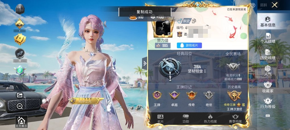 HPCMW3321156和平精英账号详情图7 HPCMW3321156和平精英账号详情图7