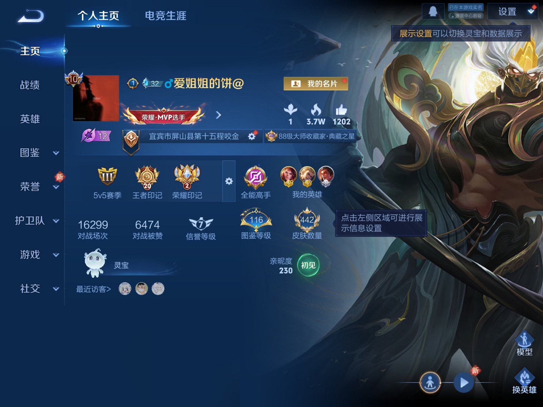 王者荣耀账号苹果QQ127英雄-442皮肤-可二次【V10 442皮肤9典藏1无双46传说4星元1天幕2金标 秒换绑不用