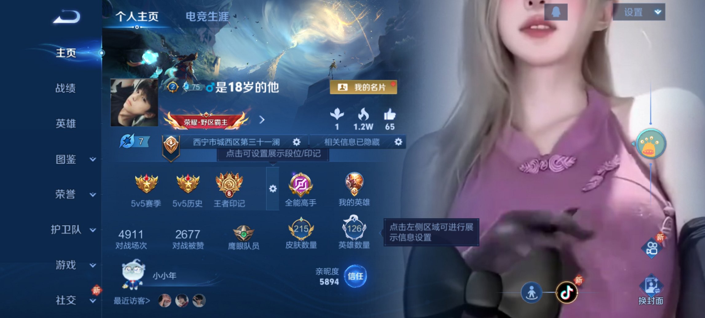 王者荣耀账号安卓QQ126英雄-215皮肤-【九州拓215皮肤5传说1星元 秒换绑不用等】安卓QQ-126英雄-215皮