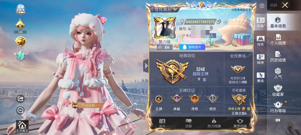 HPCMW3434499和平精英账号详情图2