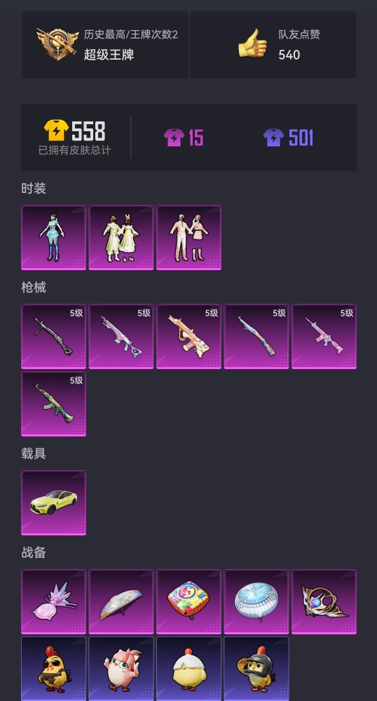 HPCMW3423964和平精英账号详情图17 HPCMW3423964和平精英账号详情图17