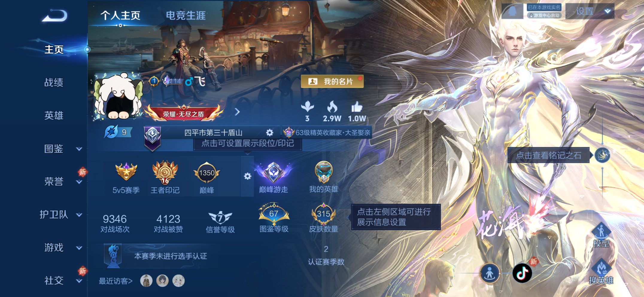 王者荣耀账号苹果QQ127英雄-315皮肤-【国服盾山1无双315皮肤1水晶6传说2星元2金标 秒换绑不用等】苹果QQ-