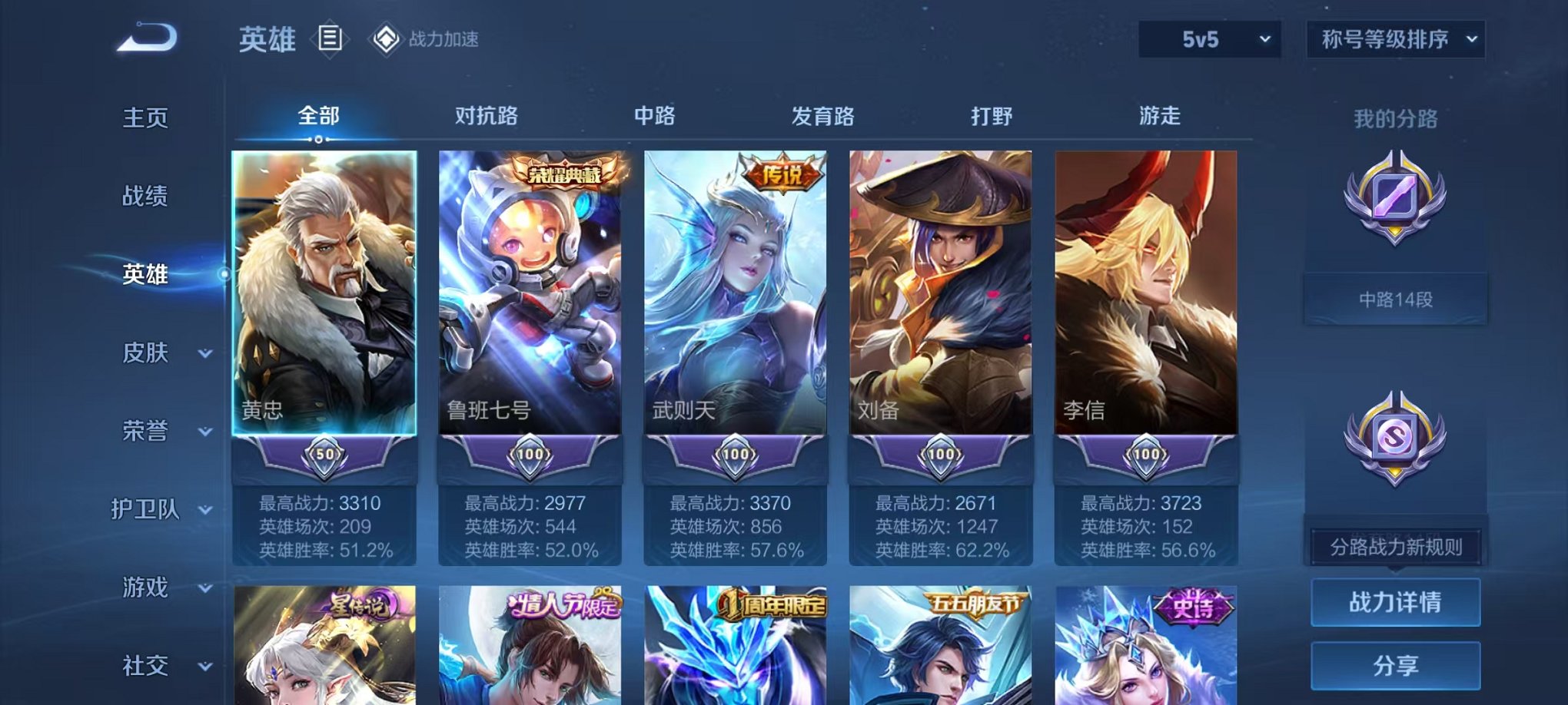 王者荣耀账号安卓QQ125英雄-272皮肤-【V10特价号 5水晶272皮肤14传说1星元 8位数Q 秒换绑不用等】安卓