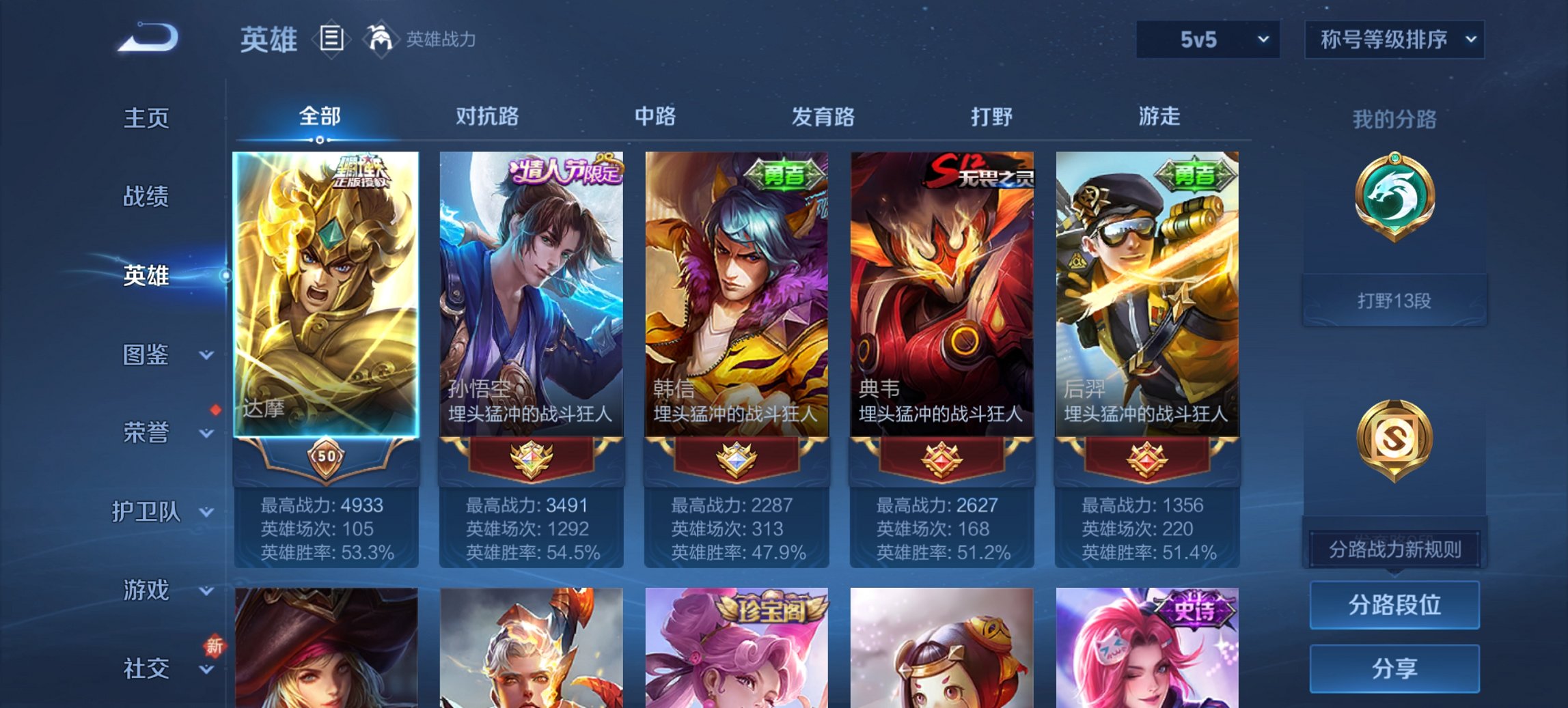 WZCMW3470018王者荣耀账号详情图6