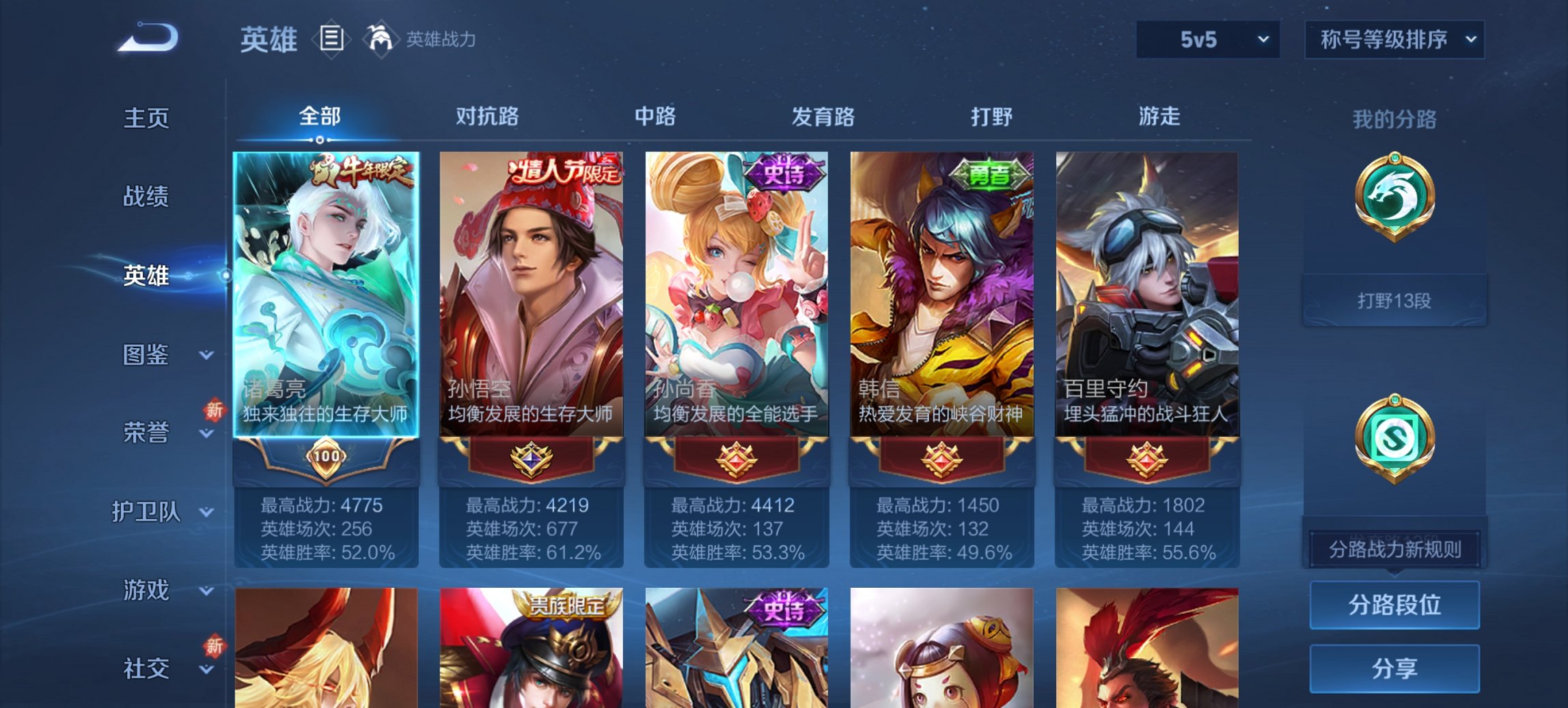 WZCMW3481880王者荣耀账号详情图5