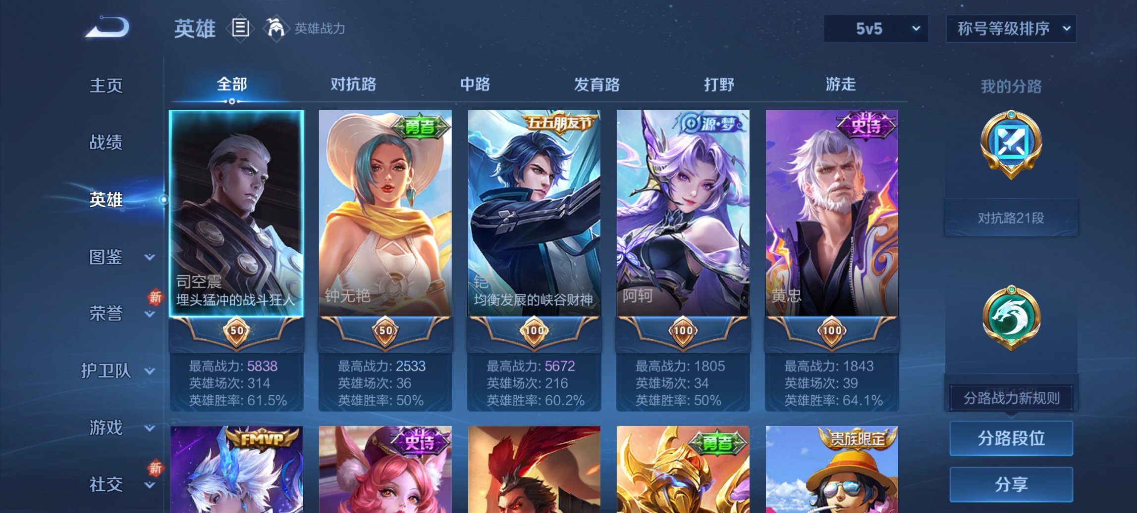 WZCMW41038王者荣耀账号详情图6