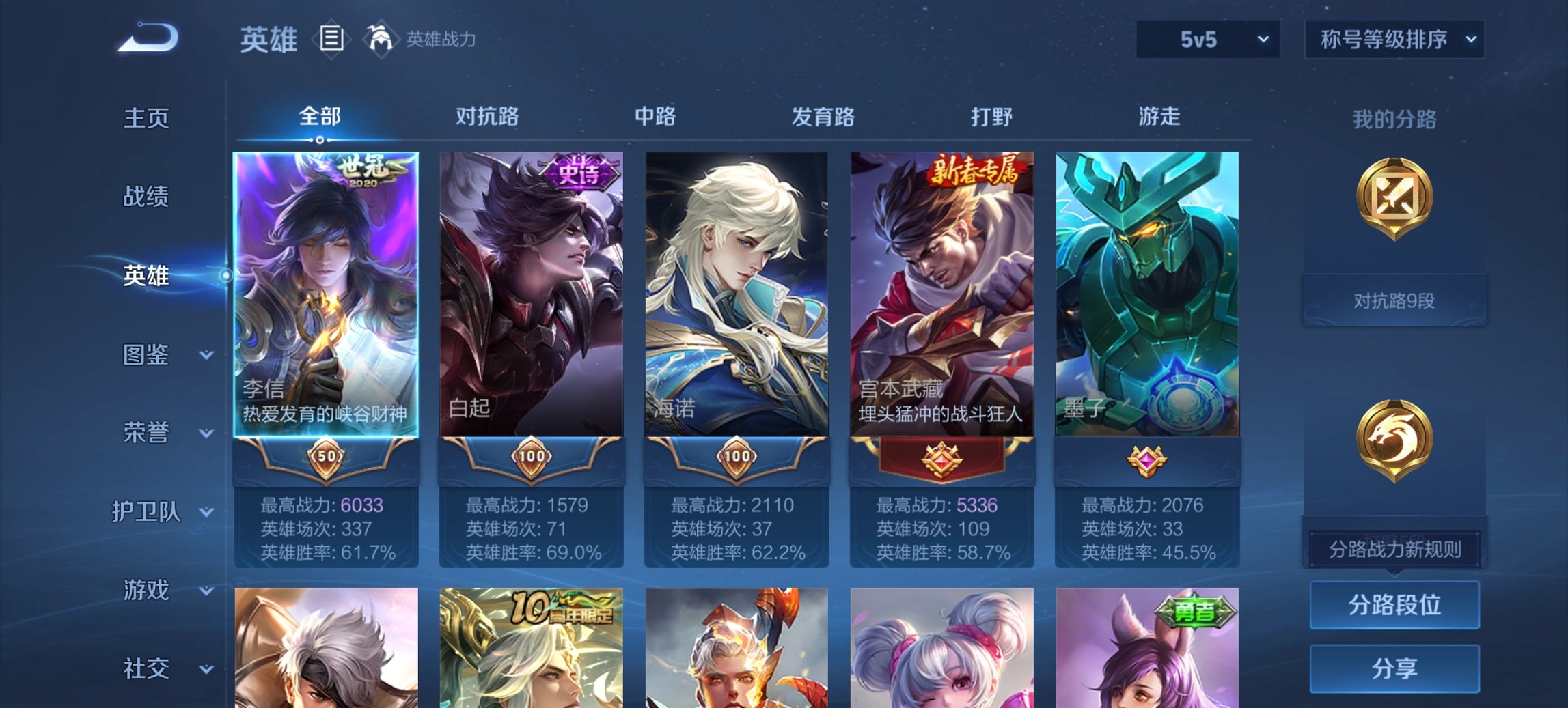 WZCMW430517王者荣耀账号详情图5