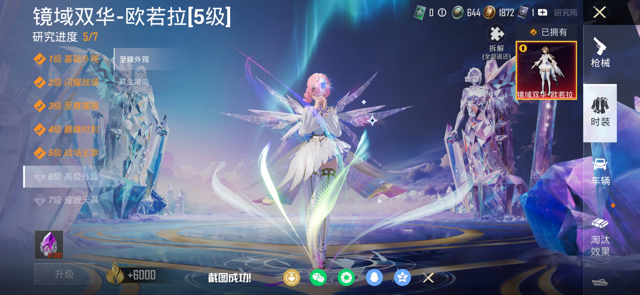 和平精英账号苹果QQ0载具-221套装-261枪皮-【公主女号5级红装 9级M4至情至圣 20粉装10特效枪 秒换绑不用