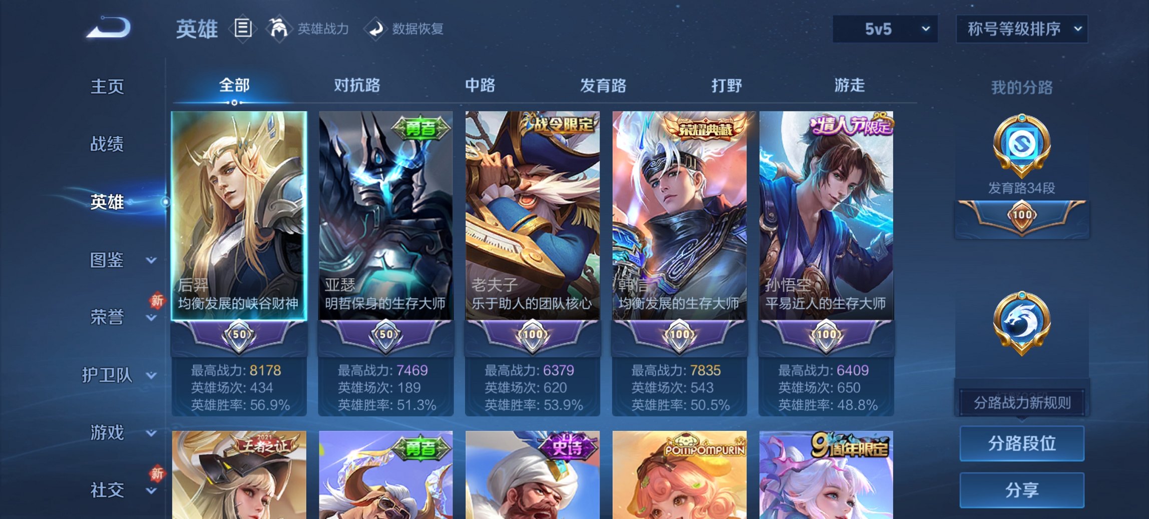 WZCMW4123531王者荣耀账号详情图5