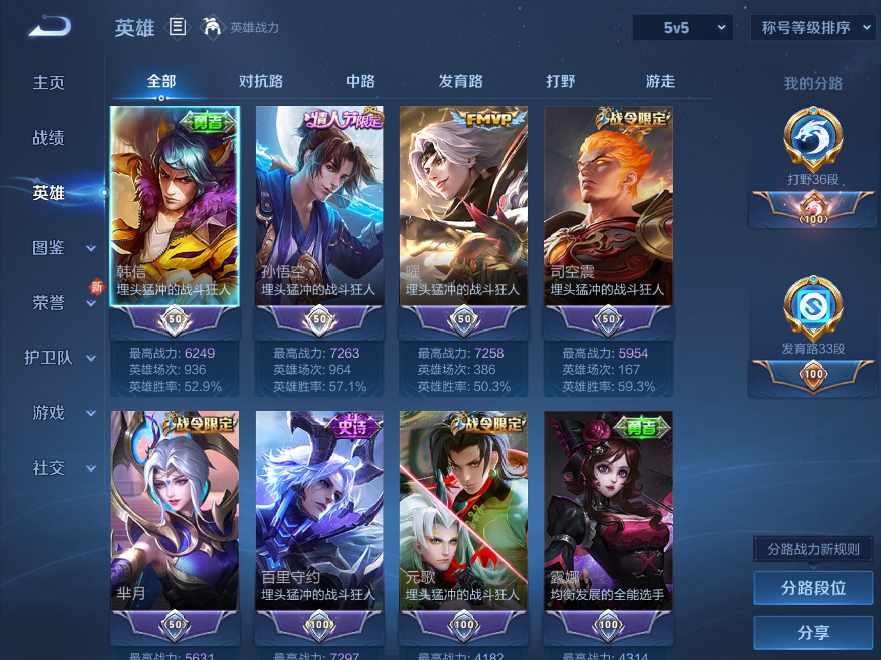 WZCMW4155655王者荣耀账号详情图5