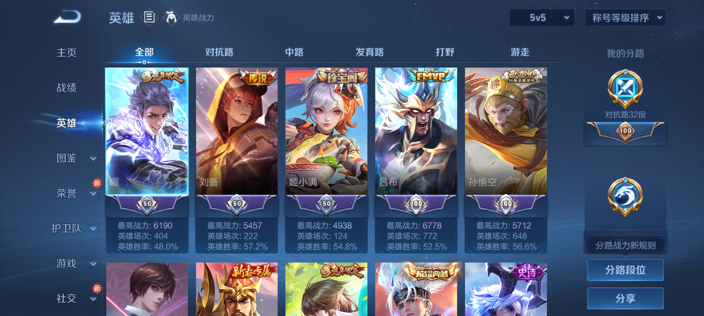 WZLX4278045王者荣耀账号详情图2