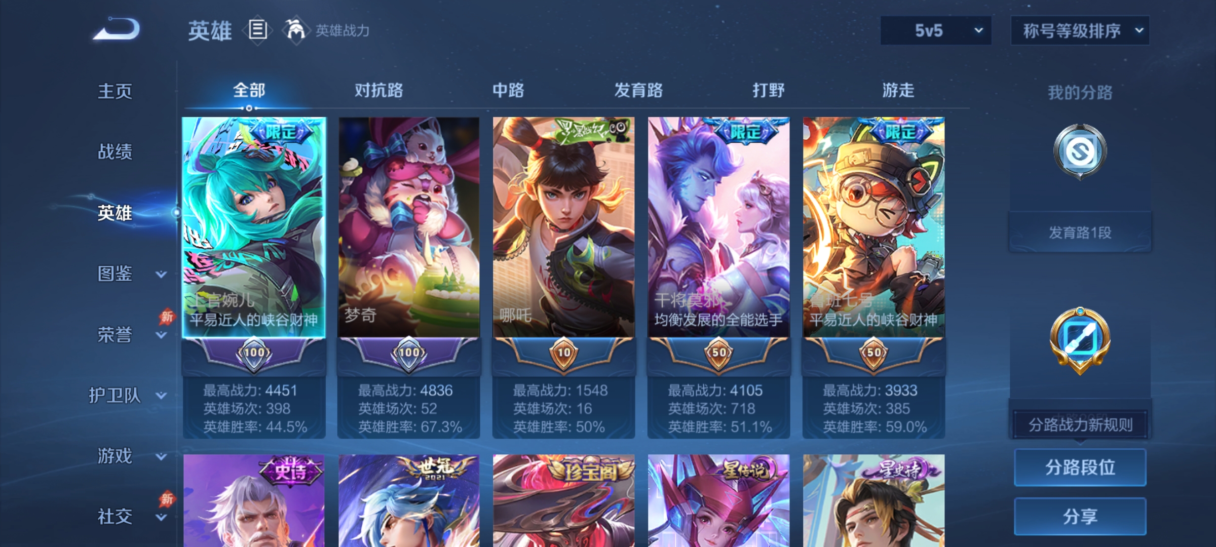 WZLX4282105王者荣耀账号详情图2