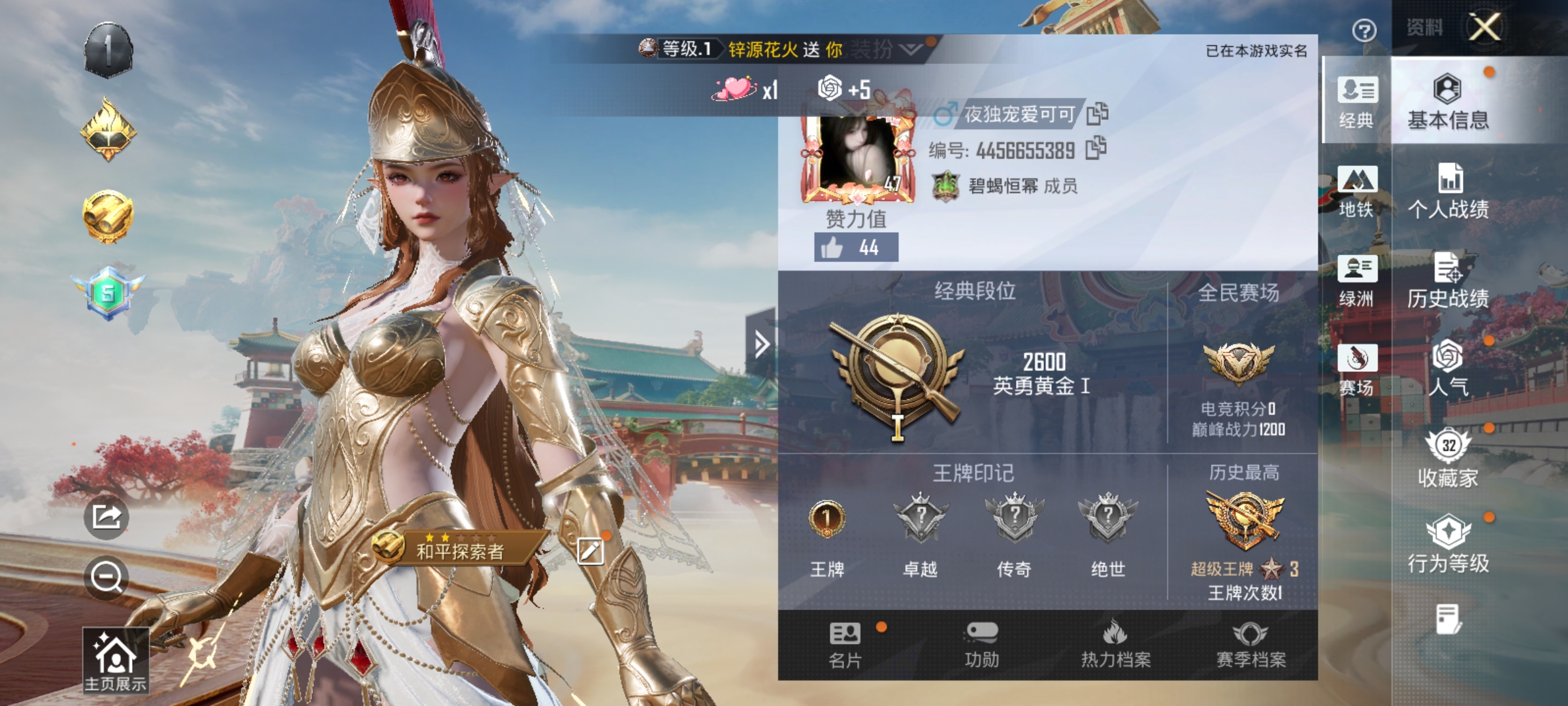 HPLX4163060和平精英账号详情图2 HPLX4163060和平精英账号详情图2