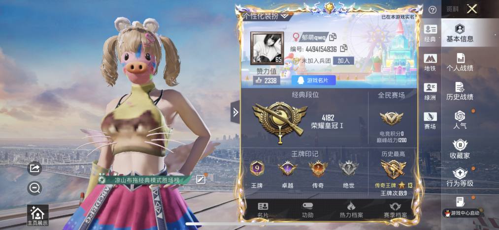 HPLX4163067和平精英账号详情图2