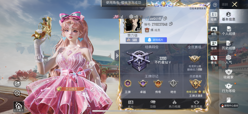 HPLX4164335和平精英账号详情图2