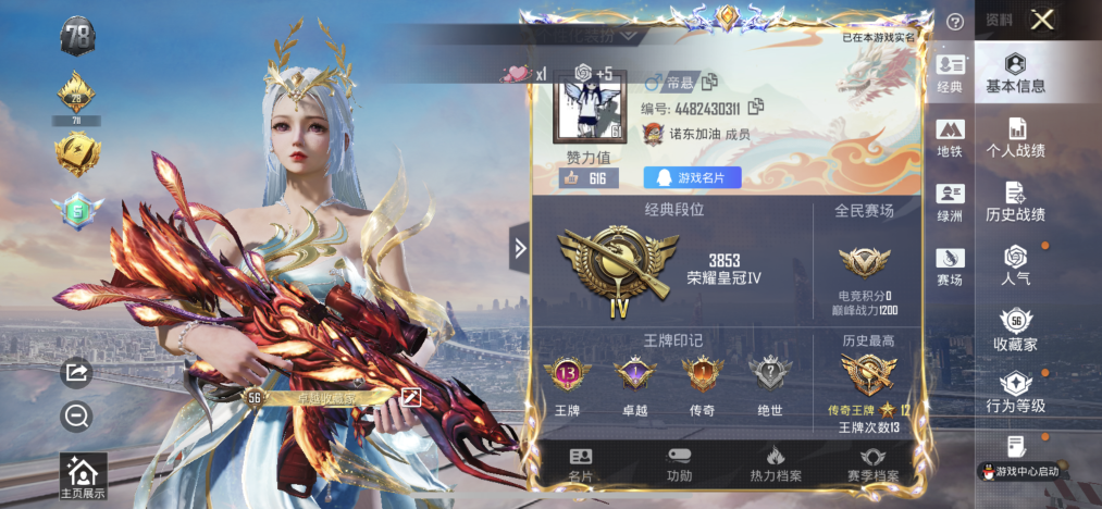 HPLX4166219和平精英账号详情图2