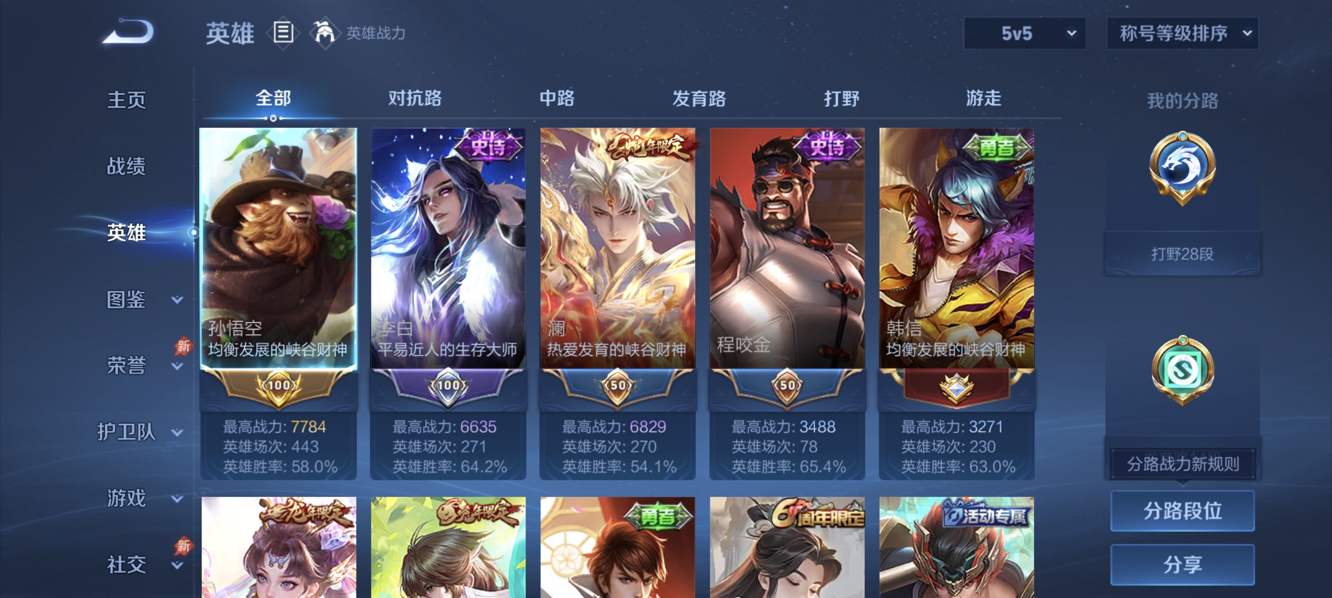 WZLX4305181王者荣耀账号详情图2 WZLX4305181王者荣耀账号详情图2