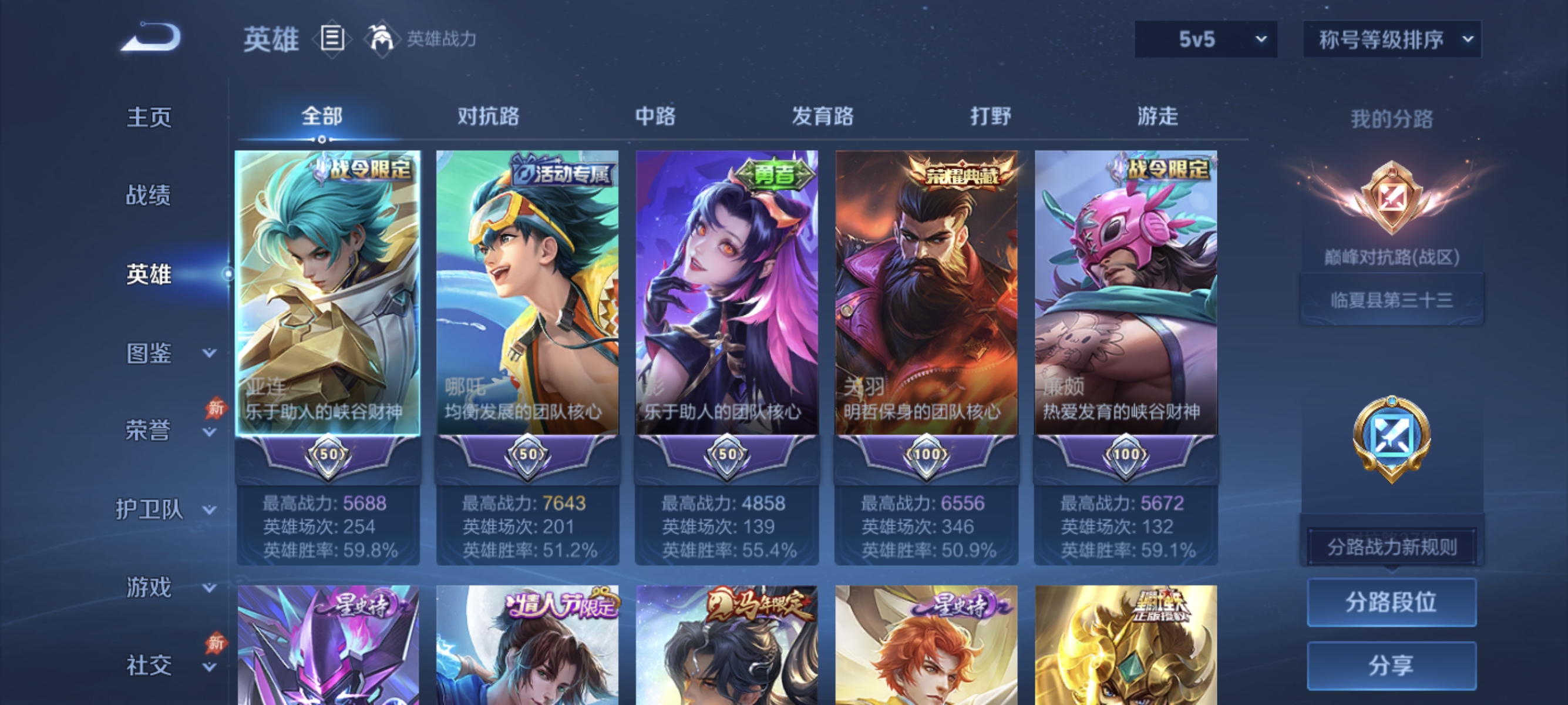 WZLX4307867王者荣耀账号详情图2