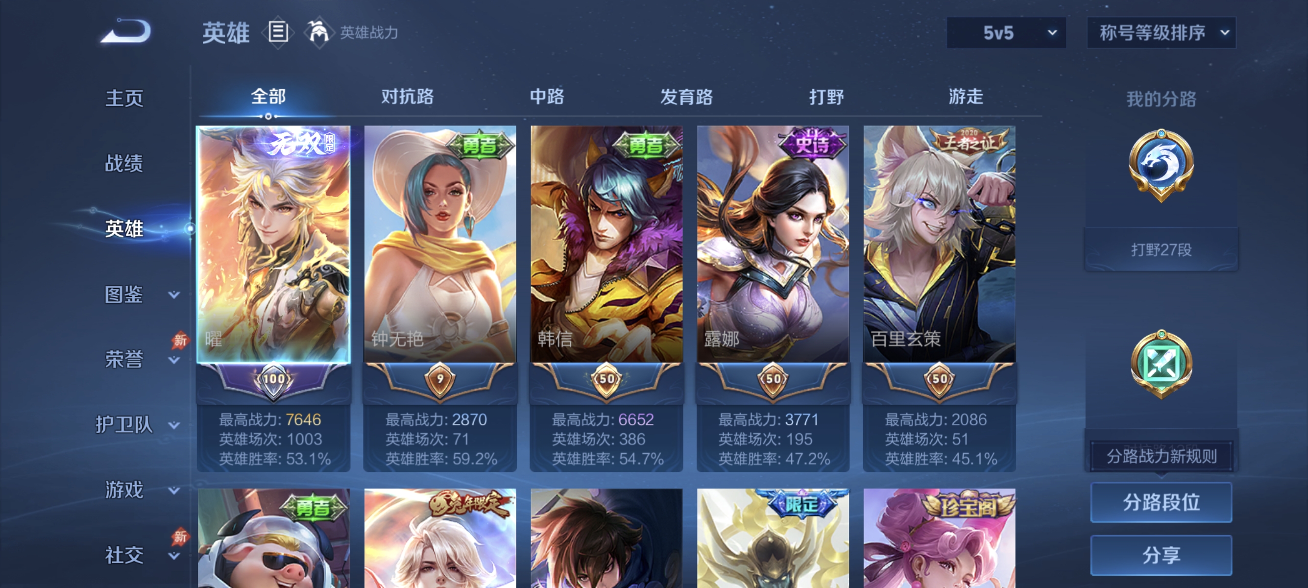 WZLX4307833王者荣耀账号详情图2