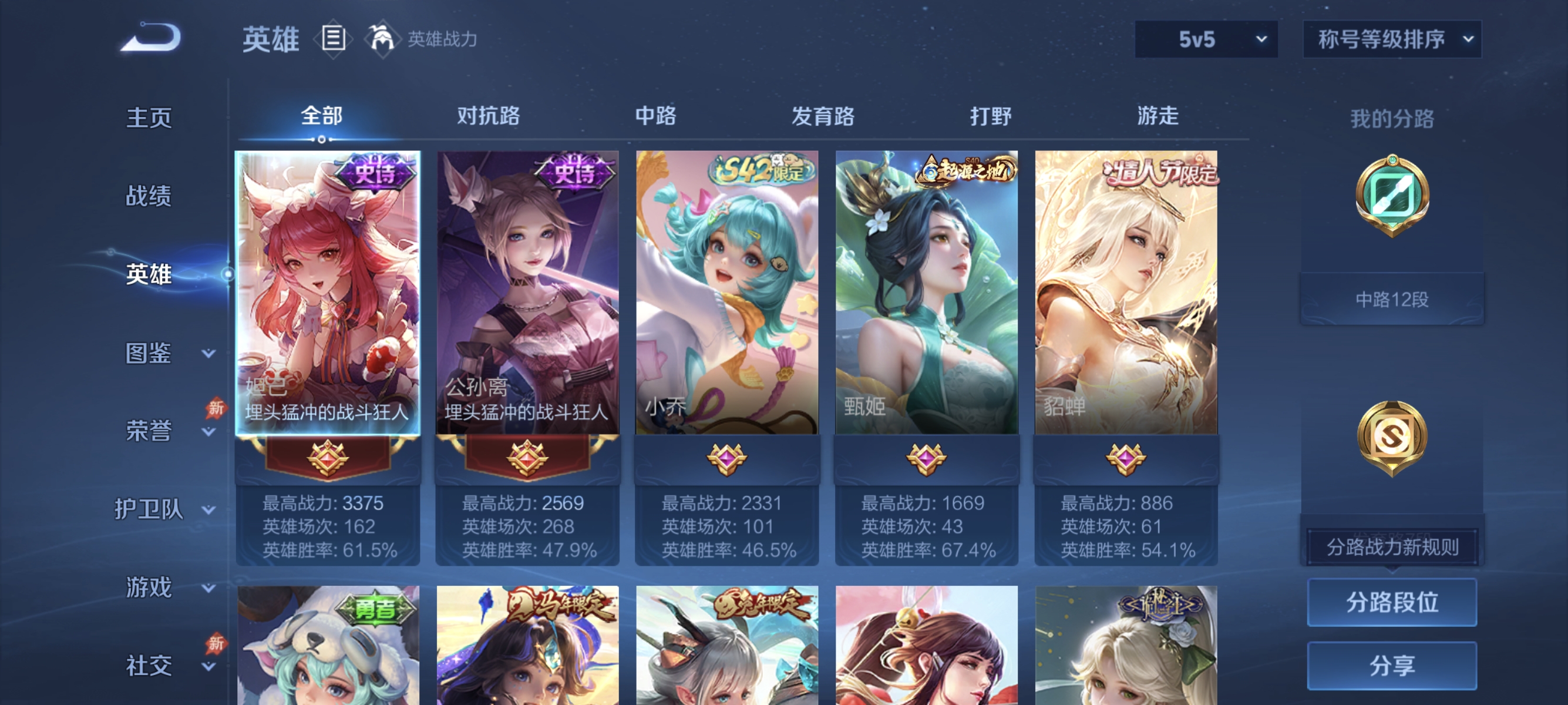 WZLX4310624王者荣耀账号详情图2