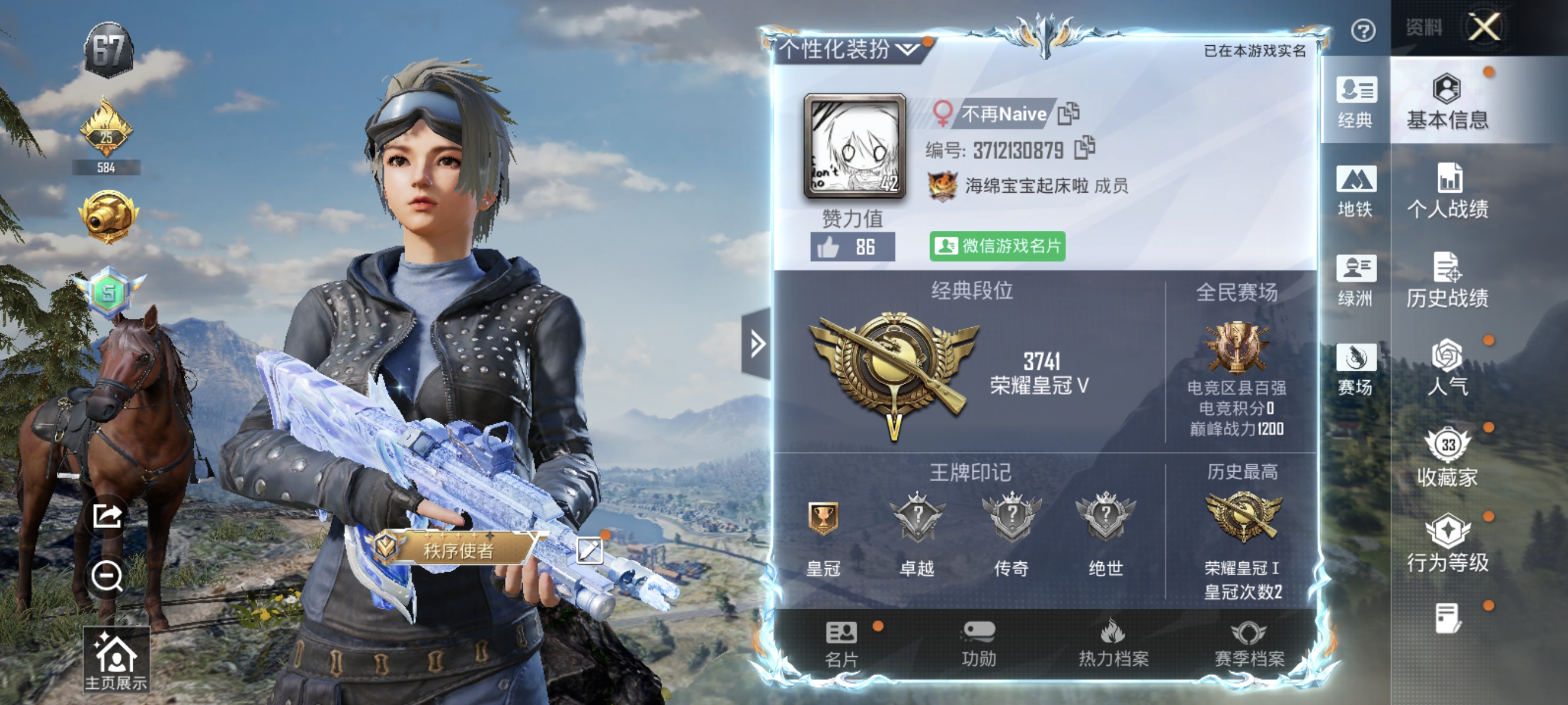 HPLX4176432和平精英账号详情图1