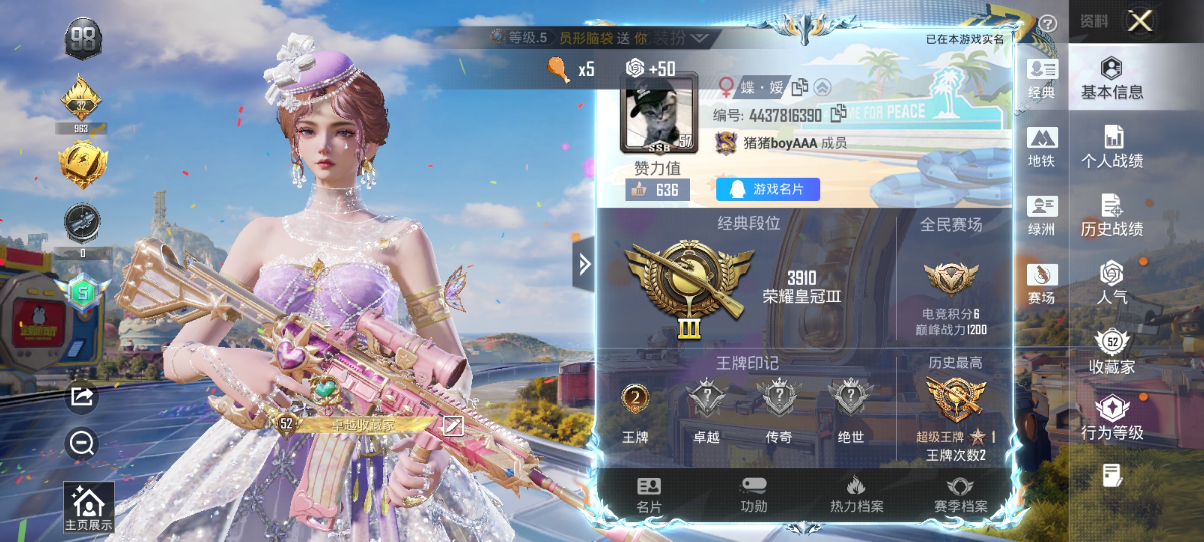 HPLX4176336和平精英账号详情图2