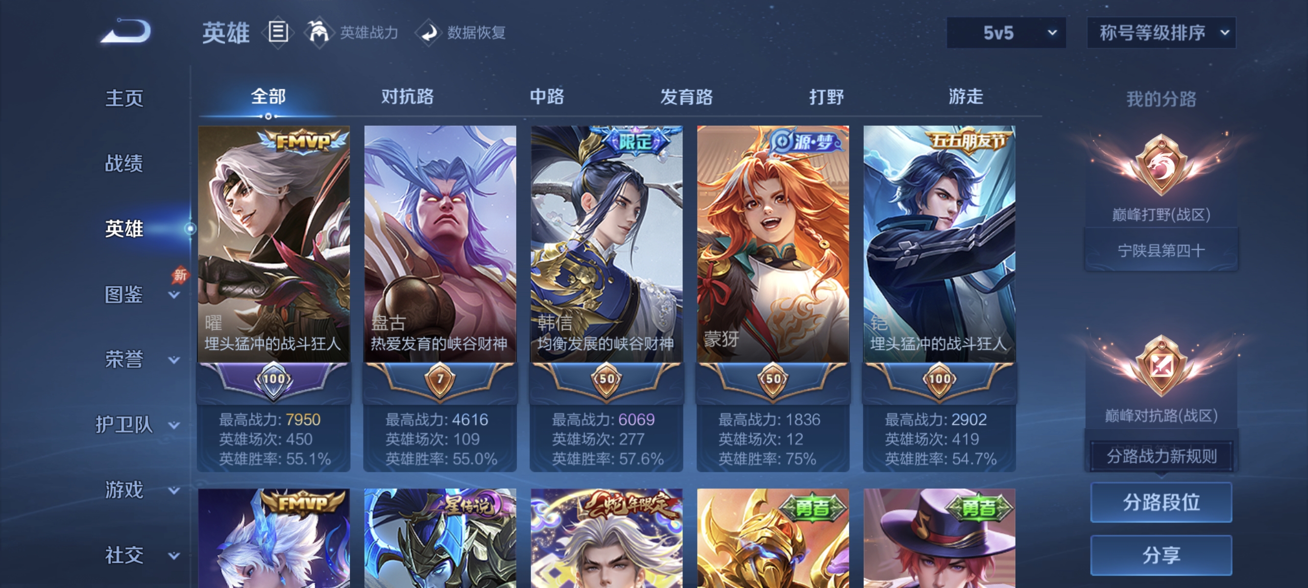 WZLX4313455王者荣耀账号详情图2