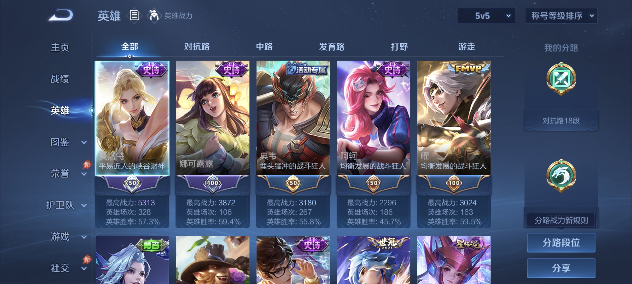 WZLX4315123王者荣耀账号详情图2