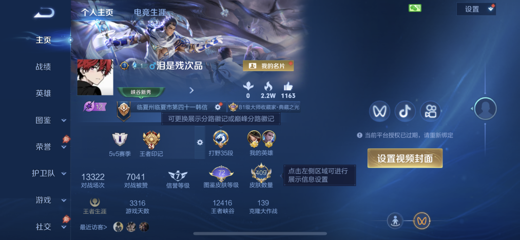 WZLX4317173王者荣耀账号详情图2