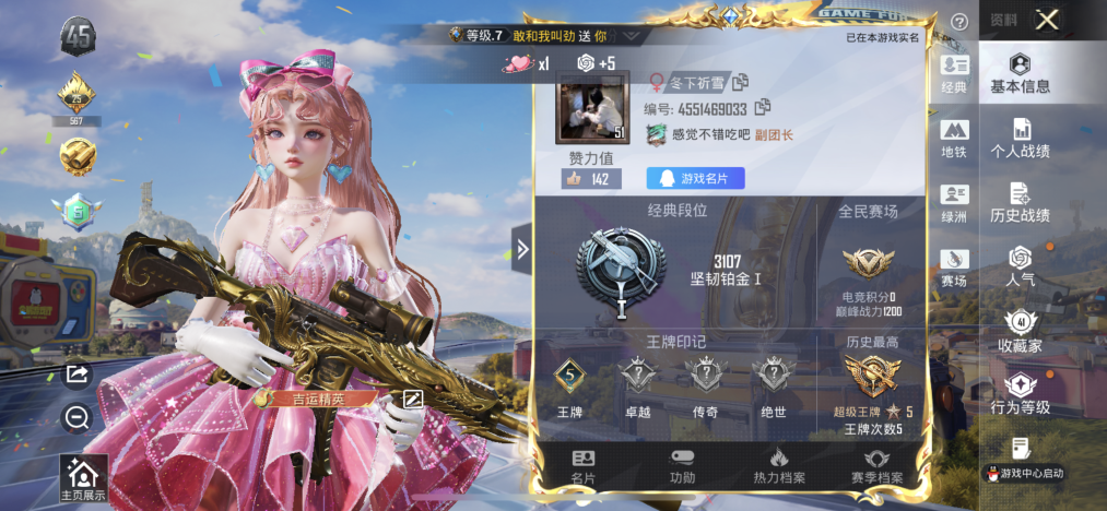 HPLX4183109和平精英账号详情图2