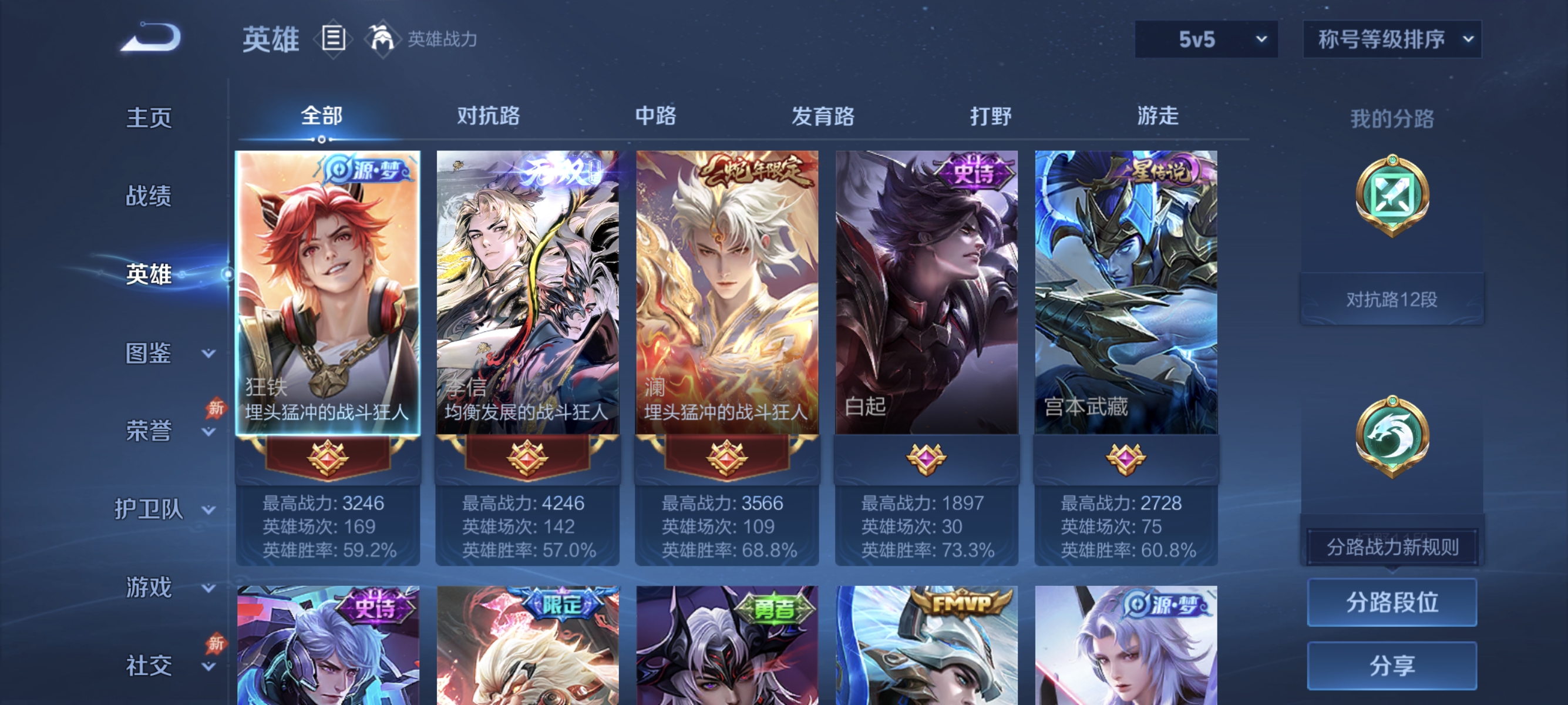 WZLX4320177王者荣耀账号详情图2