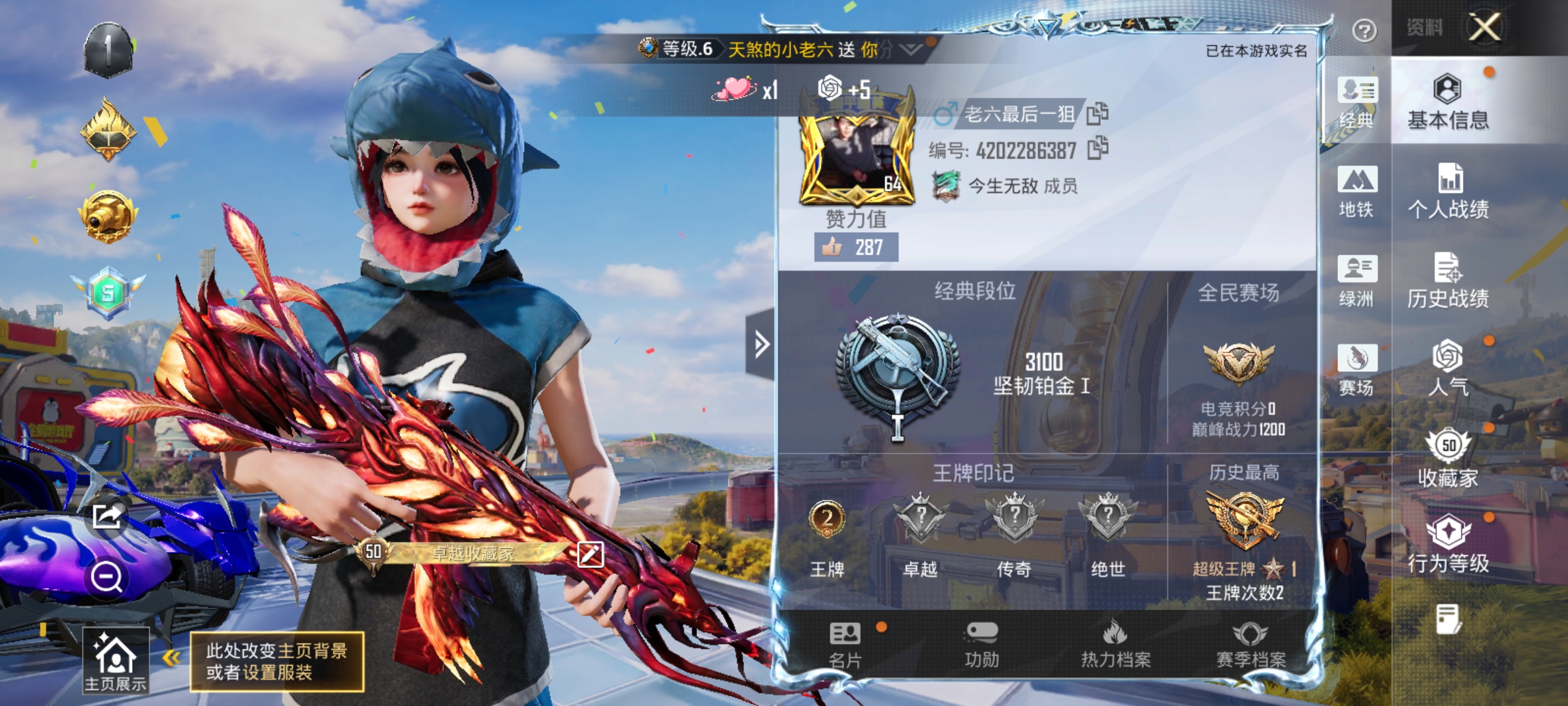 HPLX4185445和平精英账号详情图2