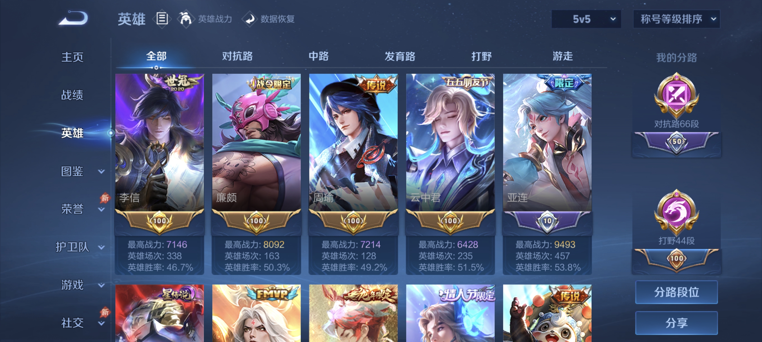 WZLX4325473王者荣耀账号详情图5