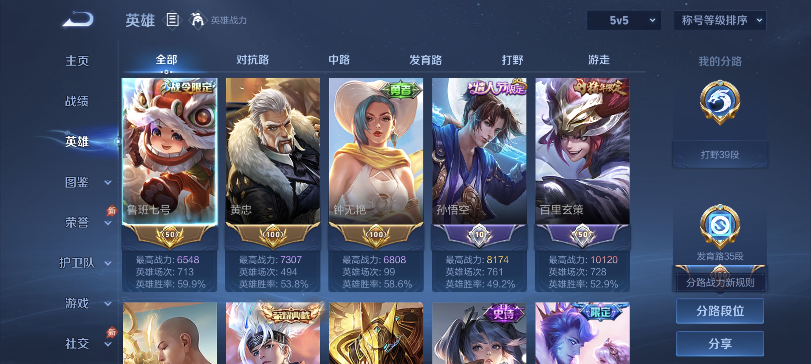 WZLX4331305王者荣耀账号详情图2