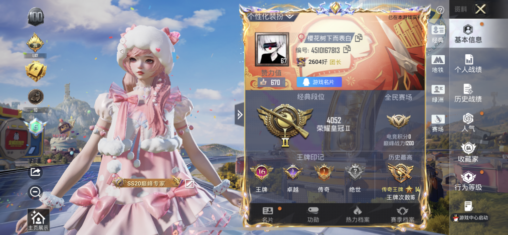 HPLX4192228和平精英账号详情图4